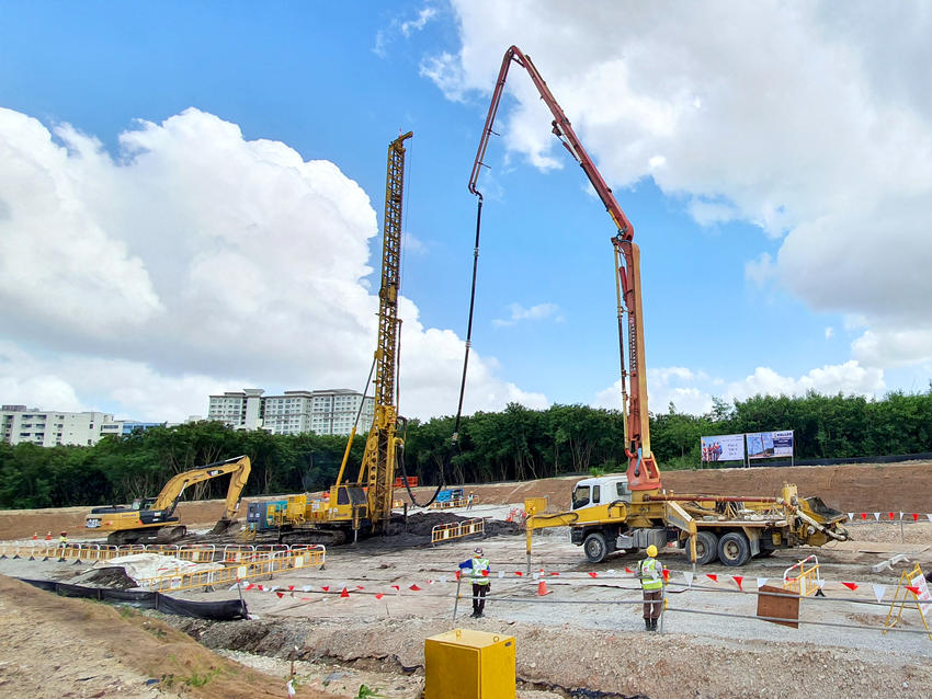 Keller ASEAN vibro concrete column project in Singapore