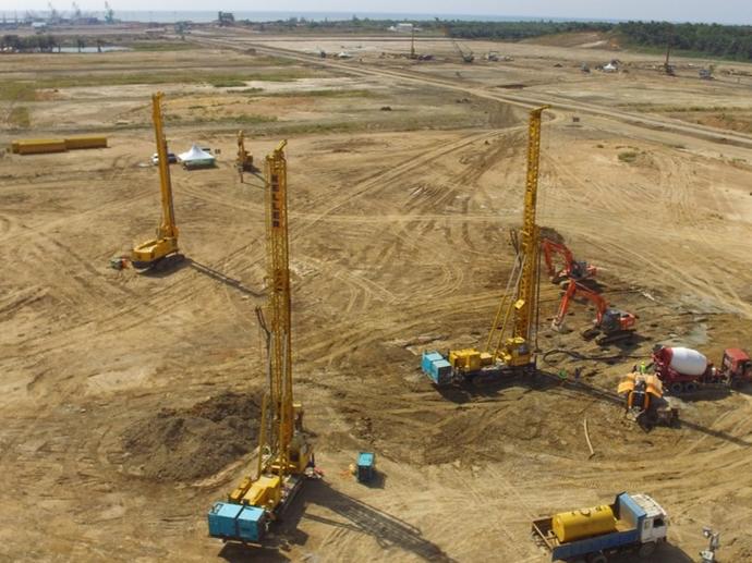 Foundation works by Keller for a Phosphate Complex in Malaysia